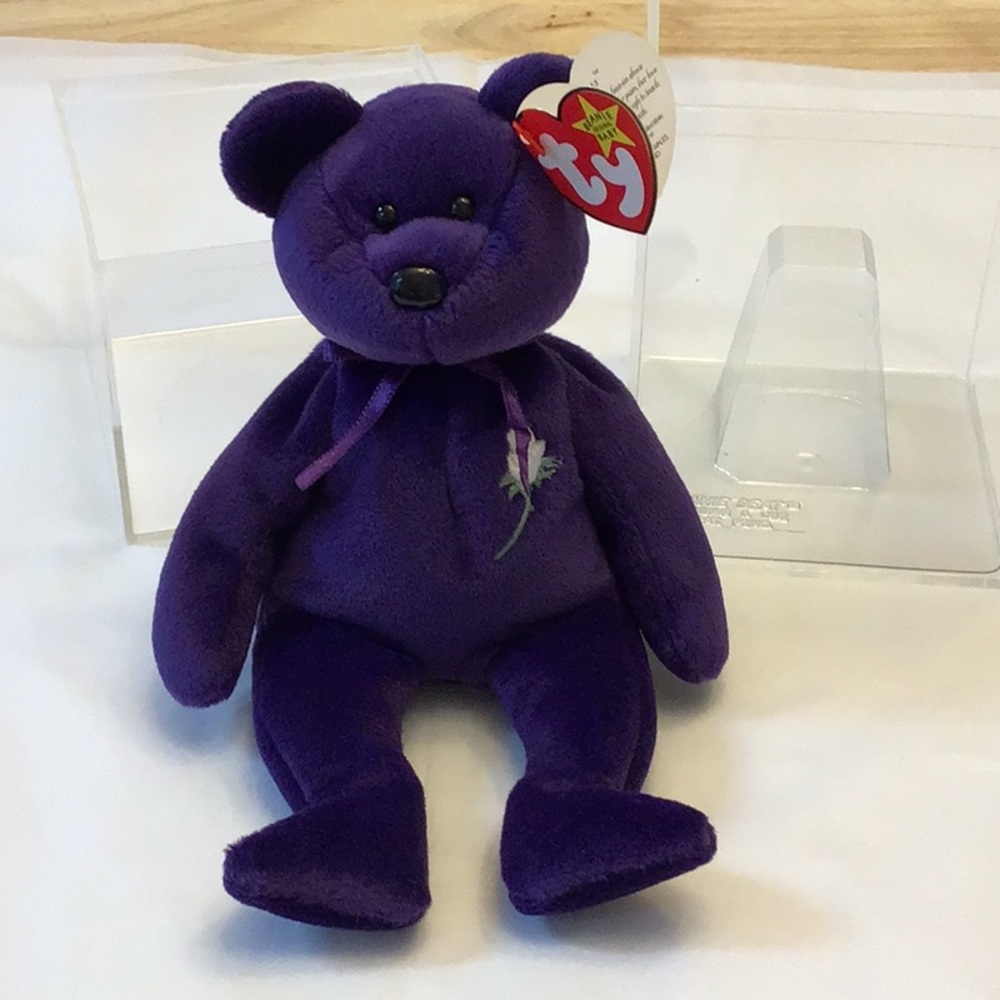 TY Princess Dianna Bear retired tush stamp 481 etc